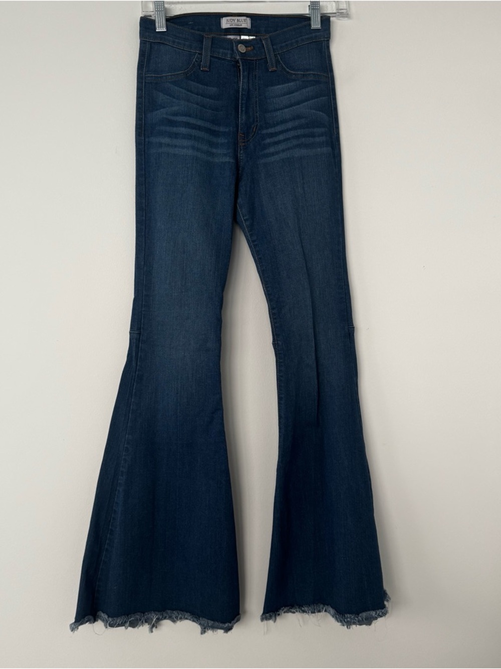 Judy Blue Memphis Jeans High Waist Super Flare Bell Bottom Raw Hem - Size 3/26